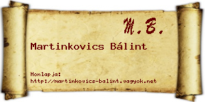 Martinkovics Bálint névjegykártya