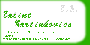 balint martinkovics business card